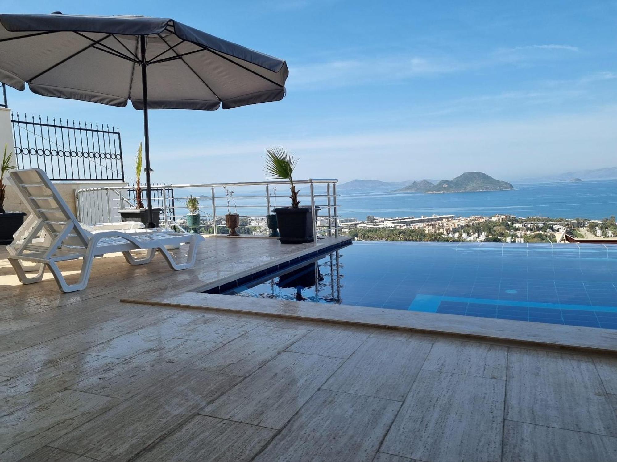 Bodrum Eason Villa & House 350M2 Full Sea View With Private Infinity Pool Exteriör bild