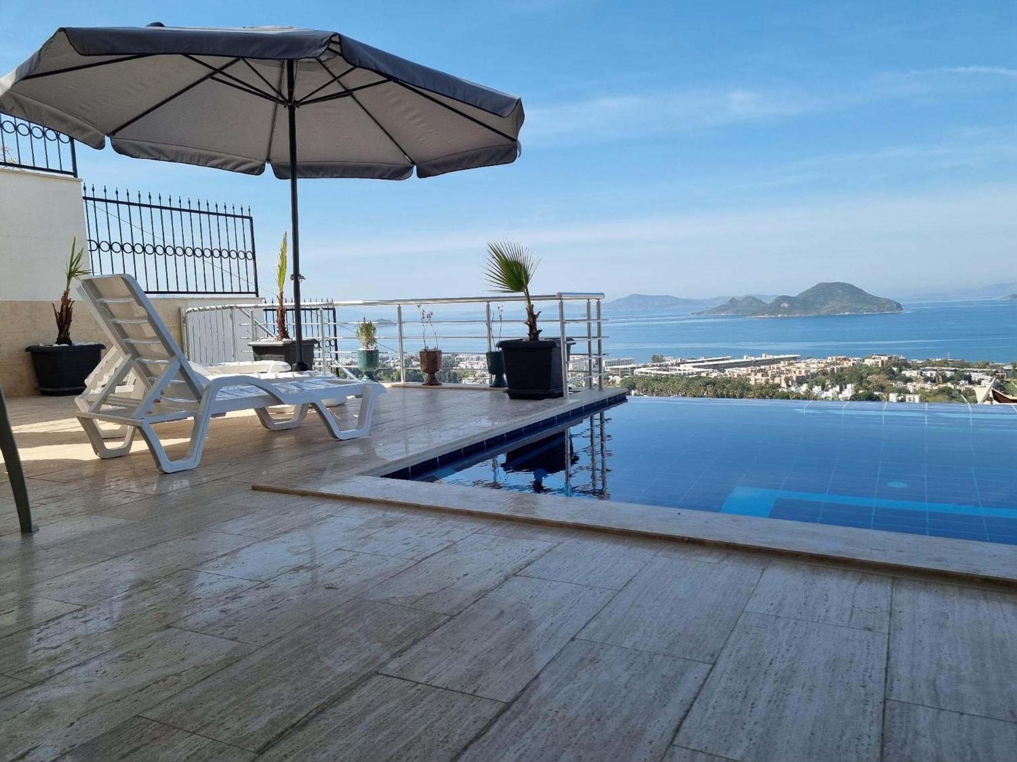 Bodrum Eason Villa & House 350M2 Full Sea View With Private Infinity Pool Exteriör bild